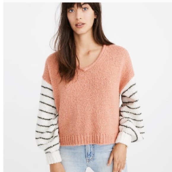 Madewell Sweaters Madewell Color Block Striped Sweater 184 Poshmark
